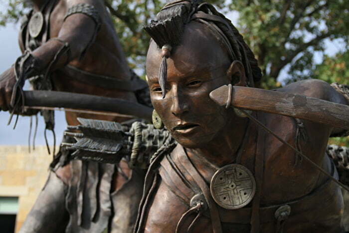 statue at Chickasaw Cultural Center in Sulphur, OK