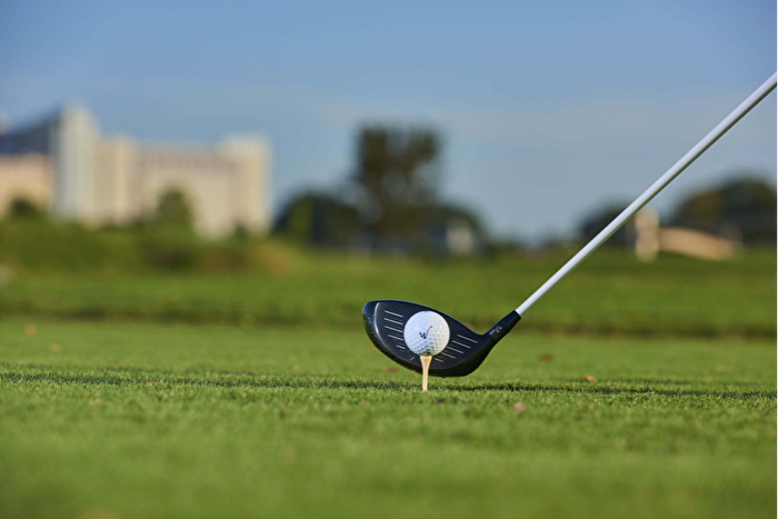 Driver hitting Winstar golf ball in Thackerville Oklahoma