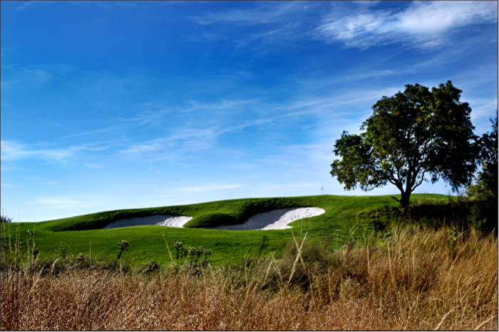 Golf course and sand bunkers in Oklahoma