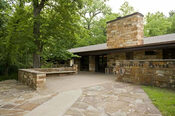 Front of Travertine Nature Center in Chickasaw National Recreation Area